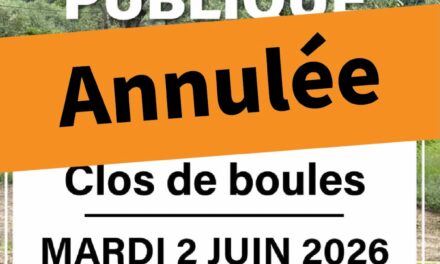 RÉUNION PUBLIQUE ANNULÉE