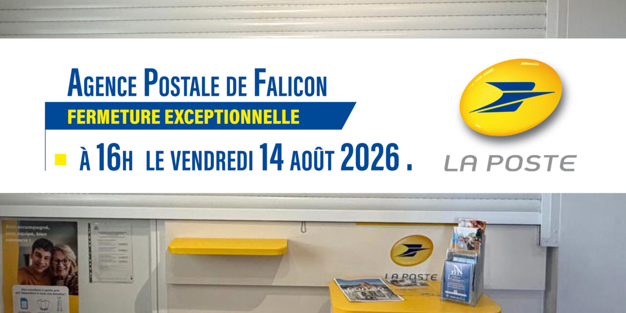 AGENCE POSTALE – FERMETURE EXCEPTIONNELLE