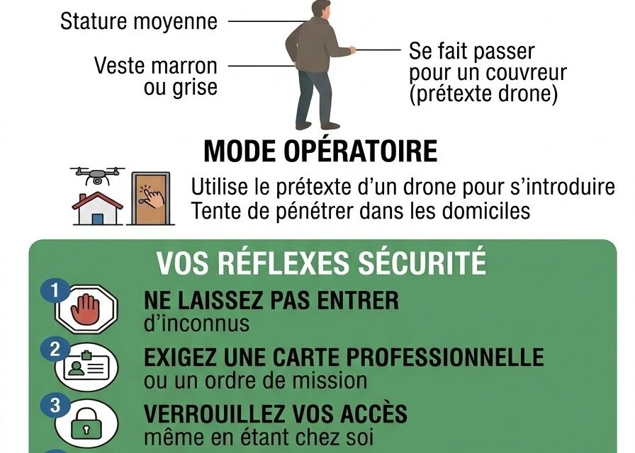 FAUX DÉMARCHAGE À DOMICILE – ALERTE VIGILANCE ⚠️📣
